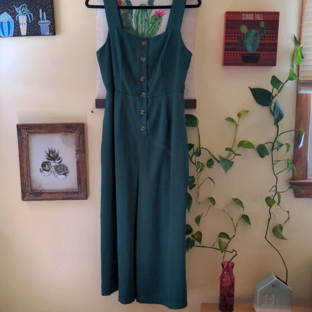 Green jumpsuit